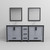 Lexora LVZV80DB211 Ziva 80 inch W Dark Grey Double Sink Vanity Cabinet, White Quartz Top, Faucet Set and 30 in Mirrors
