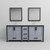 Lexora Ziva 80 inch W Dark Grey Double Sink Vanity Cabinet, White Quartz Top, Faucet Set and 30 in Mirrors