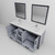 Lexora Ziva 80 inch W Dark Grey Double Sink Vanity Cabinet, White Quartz Top, Faucet Set and 30 in Mirrors