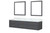 Lexora LVC80DL110 Castor 80 inch W Black Double Sink Wall Hung Vanity Cabinet, Carrara Marble Top, and 36 in Mirrors