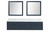 Lexora LVC80DE110 Castor 80 inch W Blue Double Sink Wall Hung Vanity Cabinet, Carrara Marble Top, and 36 in Mirrors