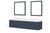Lexora LVC80DE110 Castor 80 inch W Blue Double Sink Wall Hung Vanity Cabinet, Carrara Marble Top, and 36 in Mirrors