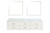 Lexora Castor 80 inch W White Double Sink Wall Hung Vanity Cabinet, Carrara Marble Top, and 36 in Mirrors