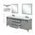 Lexora  LVM80DH300 Marsyas 80 in W x 22 in D Ash Grey Double Bath Vanity and Cultured Marble Countertop