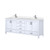 Lexora Jacques 80 in. W White Double Sink Vanity Cabinet, White Quartz Top, and Faucet Set