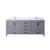 Lexora Jacques 80 in. W Dark Grey Double Sink Vanity Cabinet, White Quartz Top, and Faucet Set