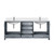 Lexora LVJ80DB301 Jacques 80 in. W Dark Grey Bath Vanity Cabinet, Cultured Marble Top, and Faucet Set