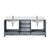 Lexora Jacques 80 in. W Dark Grey Bath Vanity Cabinet, Cultured Marble Top, and Faucet Set