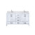 Lexora LVJ80DA301 Jacques 80 in. W White Bath Vanity Cabinet, Cultured Marble Top, and Faucet Set