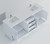 Lexora LVJ80DA301 Jacques 80 in. W White Bath Vanity Cabinet, Cultured Marble Top, and Faucet Set