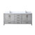 Lexora LVJ80DD101 Jacques 80 in. W Distressed Grey Double Sink Vanity Cabinet, Carrara Marble Top, and Faucet Set
