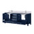 Lexora LVJ80DE101 Jacques 80 in. W Navy Blue Double Sink Vanity Cabinet, Carrara Marble Top, and Faucet Set