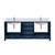 Lexora Jacques 80 in. W Navy Blue Double Sink Vanity Cabinet, Carrara Marble Top, and Faucet Set
