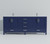 Lexora Jacques 80 in. W Navy Blue Double Sink Vanity Cabinet, Carrara Marble Top, and Faucet Set