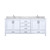 Lexora LVJ80DA101 Jacques 80 in. W White Double Sink Vanity Cabinet, Carrara Marble Top, and Faucet Set