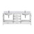 Lexora LVJ80DA101 Jacques 80 in. W White Double Sink Vanity Cabinet, Carrara Marble Top, and Faucet Set