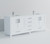 Lexora LVJ80DA101 Jacques 80 in. W White Double Sink Vanity Cabinet, Carrara Marble Top, and Faucet Set