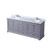 Lexora LVD80DB201 Dukes 80 in. W Dark Grey Double Sink Vanity Cabinet, White Quartz Top, and Faucet Set