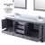 Lexora LVD80DB201 Dukes 80 in. W Dark Grey Double Sink Vanity Cabinet, White Quartz Top, and Faucet Set