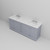 Lexora LVD80DB201 Dukes 80 in. W Dark Grey Double Sink Vanity Cabinet, White Quartz Top, and Faucet Set
