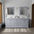 Lexora LVD80DB201 Dukes 80 in. W Dark Grey Double Sink Vanity Cabinet, White Quartz Top, and Faucet Set