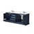 Lexora LVD80DE301 Dukes 80 in. W Navy Blue Double Sink Vanity Cabinet, Cultured Marble Top, and Faucet Set