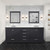 Lexora  LVD80DG301 Dukes 80 in. W x 22 in. D Espresso Double Bath Vanity, Cultured Marble Top, and Faucet Set