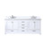 Lexora LVD80DA301 Dukes 80 in. W White Double Sink Vanity Cabinet, Cultured Marble Top, and Faucet Set