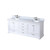 Lexora Dukes 80 in. W White Double Sink Vanity Cabinet, Cultured Marble Top, and Faucet Set