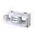 Lexora Dukes 80 in. W White Double Sink Vanity Cabinet, Cultured Marble Top, and Faucet Set