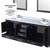 Lexora Dukes 80 in. W Espresso Double Sink Vanity Cabinet, White Quartz Top, and Faucet Set