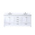 Lexora LVD80DA201 Dukes 80 in. W White Double Sink Vanity Cabinet, White Quartz Top, and Faucet Set