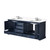 Lexora LVD80DE201 Dukes 80 in. W Navy Blue Double Sink Vanity Cabinet, White Quartz Top, and Faucet Set