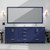 Lexora LJ342280DEWQM30F Jacques 80 in. W Navy Blue Double Sink Vanity Cabinet, White Quartz Top, Faucet Set, and 30 in. Mirrors
