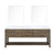 Lexora LVN80DR110 Norwalk 80 inch W Grey Oak Double Sink Vanity Cabinet, Carrara Marble Top, and 36 in Mirrors