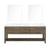 Lexora Norwalk 80 inch W Grey Oak Double Sink Vanity Cabinet, Carrara Marble Top, and 36 in Mirrors