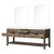 Lexora LVN80DR110 Norwalk 80 inch W Grey Oak Double Sink Vanity Cabinet, Carrara Marble Top, and 36 in Mirrors
