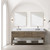Lexora LVN80DR101 Norwalk 80 inch W Grey Oak Double Sink Vanity Cabinet, Carrara Marble Top, and Faucet Set