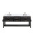 Lexora LVN80DJ101 Norwalk 80 inch W Black Oak Double Sink Vanity Cabinet, Carrara Marble Top, and Faucet Set
