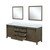 Lexora  LVM80DK310 Marsyas 80 in W x 22 in D Rustic Brown Double Bath Vanity, Cultured Marble Countertop and 30 in Mirrors
