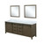 Lexora Marsyas 80 inch W Rustic Brown Double Sink Vanity Cabinet, Cultured Marble Countertop and 30 in Mirrors