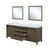 Lexora LVM80DK310 Marsyas 80 inch W Rustic Brown Double Sink Vanity Cabinet, Cultured Marble Countertop and 30 in Mirrors
