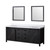 Lexora Marsyas 80 inch W Brown Double Sink Vanity Cabinet, Cultured Marble Countertop and 30 in Mirrors