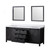 Lexora Marsyas 80 inch W Brown Double Sink Vanity Cabinet, Cultured Marble Countertop and 30 in Mirrors