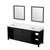 Lexora Marsyas 80 inch W Brown Double Sink Vanity Cabinet, Cultured Marble Countertop and 30 in Mirrors