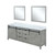 Lexora  LVM80DH310 Marsyas 80 in W x 22 in D Ash Grey Double Bath Vanity, Cultured Marble Countertop and 30 in Mirrors