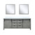 Lexora LVM80DH310 Marsyas 80 inch W Ash Grey Double Sink Vanity Cabinet, Cultured Marble Countertop and 30 in Mirrors