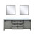 Lexora LVM80DH310 Marsyas 80 inch W Ash Grey Double Sink Vanity Cabinet, Cultured Marble Countertop and 30 in Mirrors
