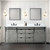 Lexora LVM80DH310 Marsyas 80 inch W Ash Grey Double Sink Vanity Cabinet, Cultured Marble Countertop and 30 in Mirrors