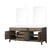 Lexora LVL80DR110 Laurel 80 inch W Grey Oak Double Sink Vanity Cabinet, Carrara Marble Top, and 36 in Mirrors